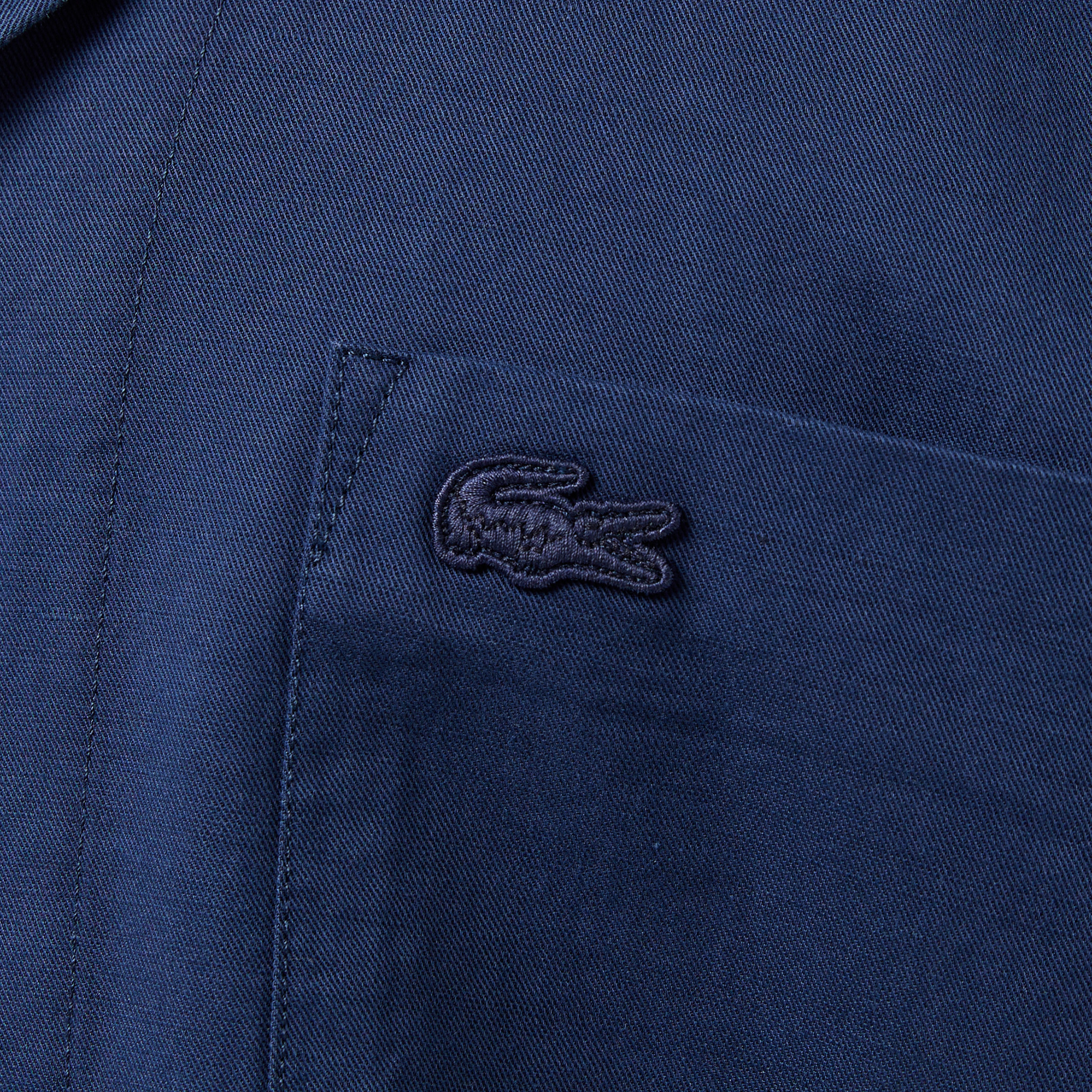 Erkek Relaxed Fit Kısa Kollu Lacivert Gömlek