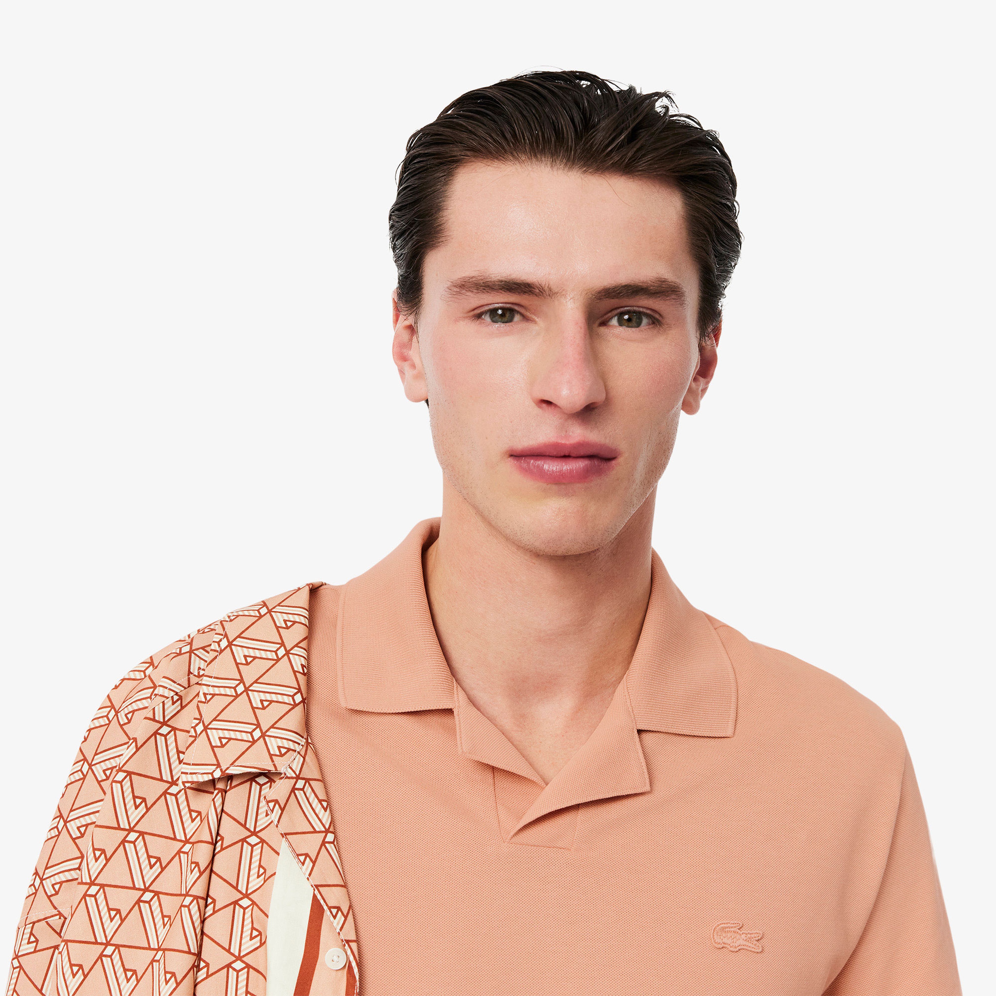 Erkek Classic Fit Pembe Paris Polo