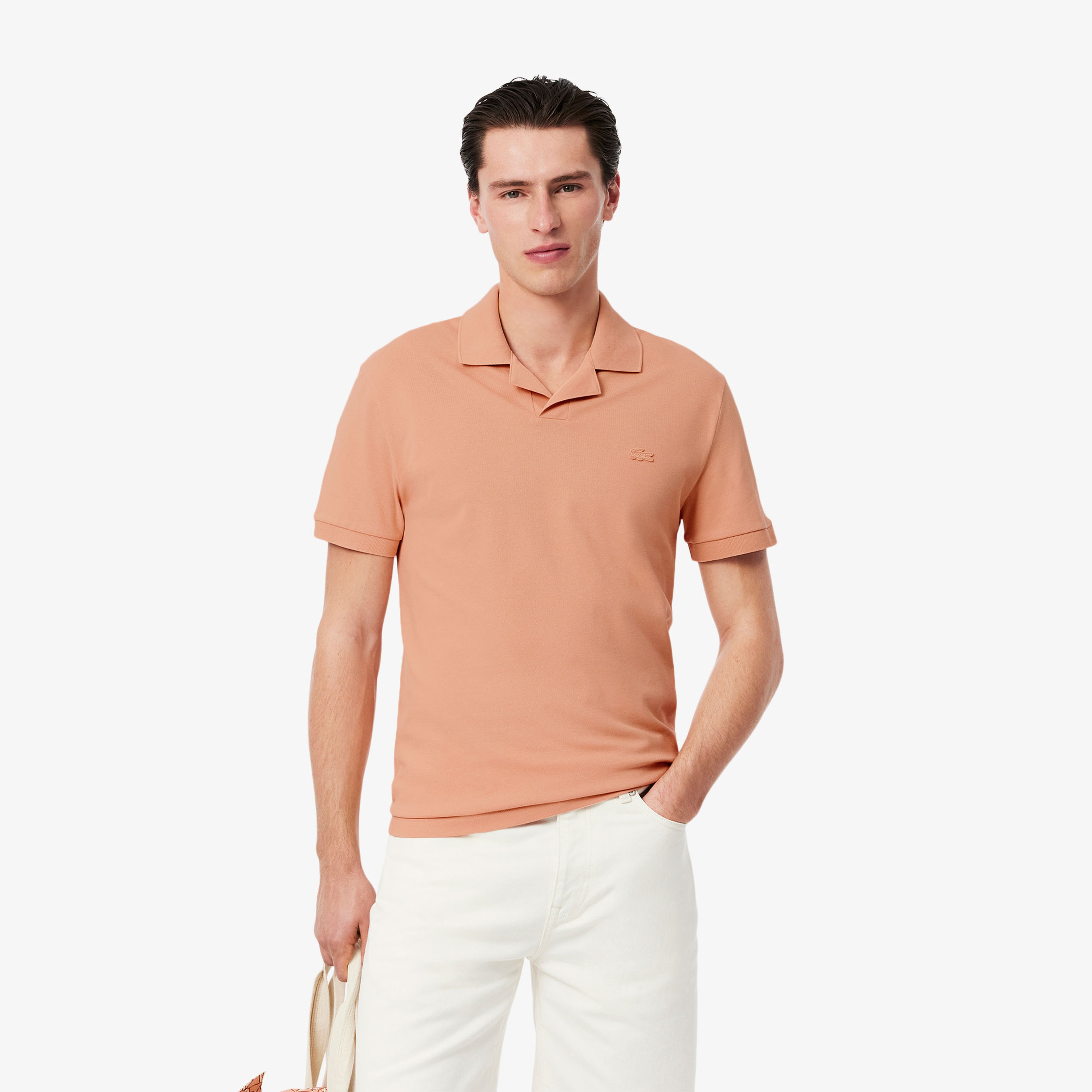 Erkek Classic Fit Pembe Paris Polo