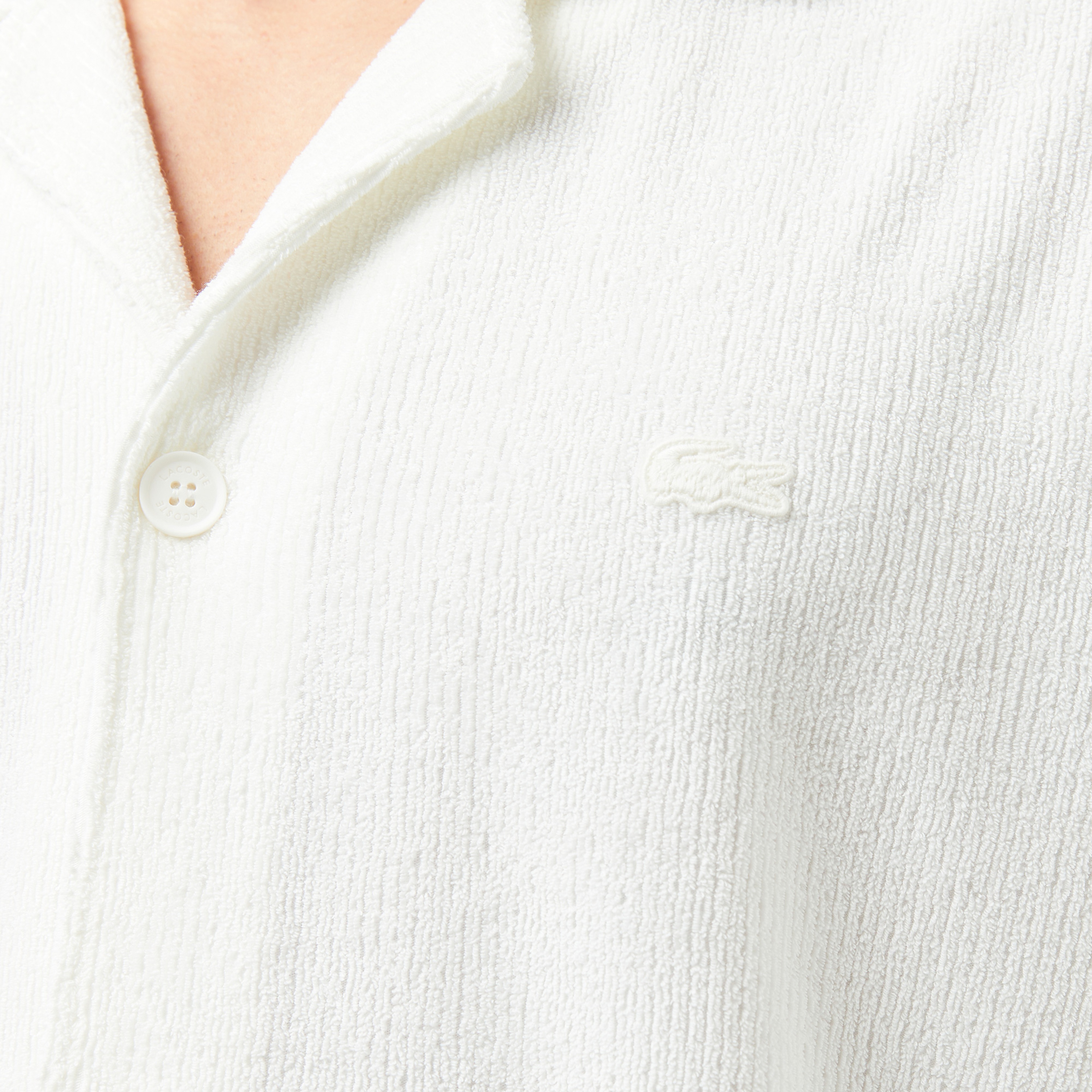 Erkek Relaxed Fit Kısa Kollu Beyaz Gömlek