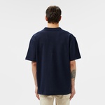 Erkek Kısa Kollu Polo Yaka Renk Bloklu Lacivert Triko