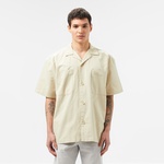 Erkek Relaxed Fit Kısa Kollu Bej Gömlek