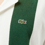 Erkek Kısa Kollu Polo Yaka Renk Bloklu Beyaz Triko