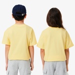 Çocuk Bisiklet Yaka Baskılı Sarı T-Shirt