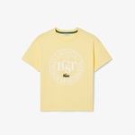 Çocuk Bisiklet Yaka Baskılı Sarı T-Shirt