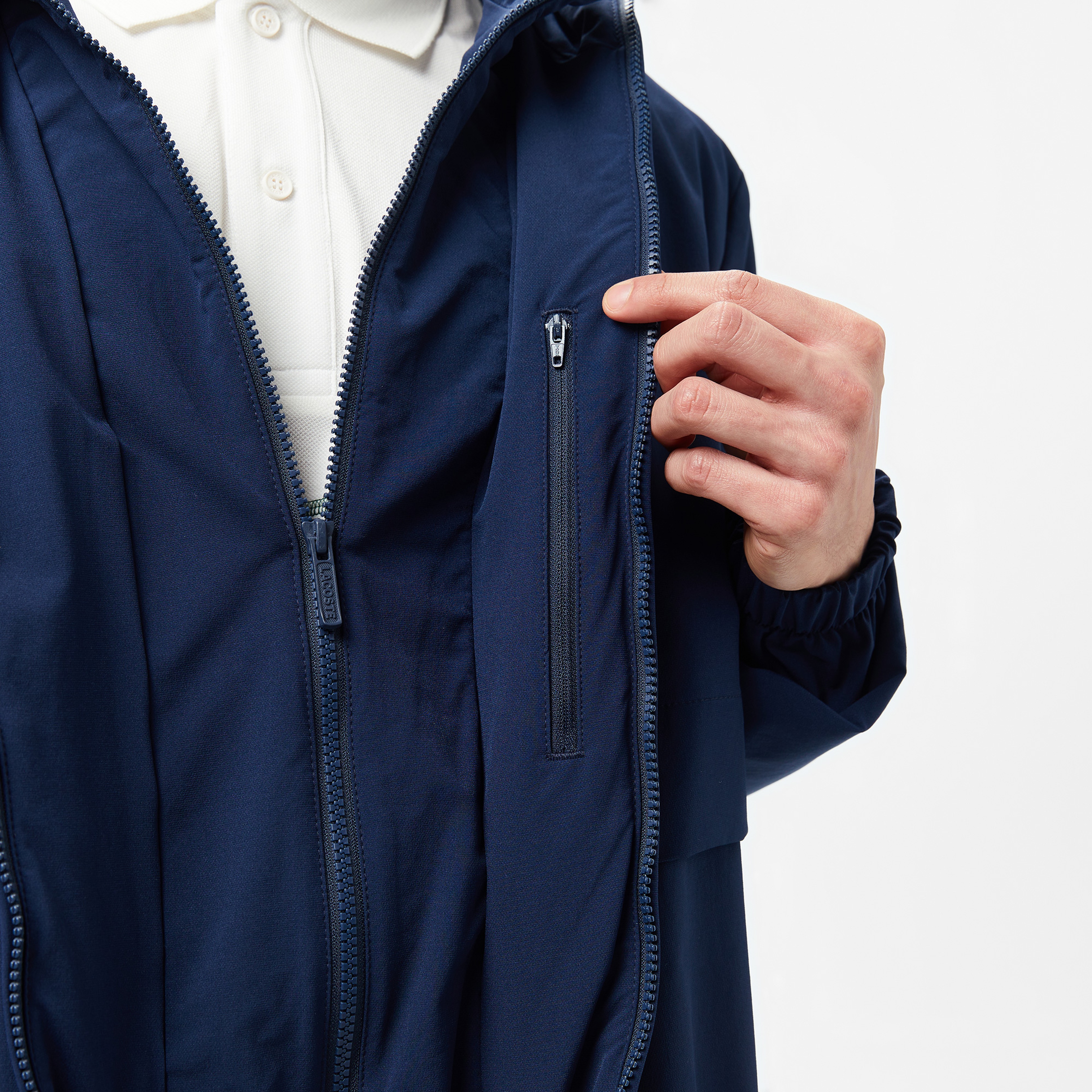 Erkek Kapüşonlu Lacivert Ceket