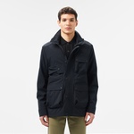 Erkek Kapüşonlu Siyah Mont