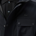 Erkek Kapüşonlu Siyah Mont