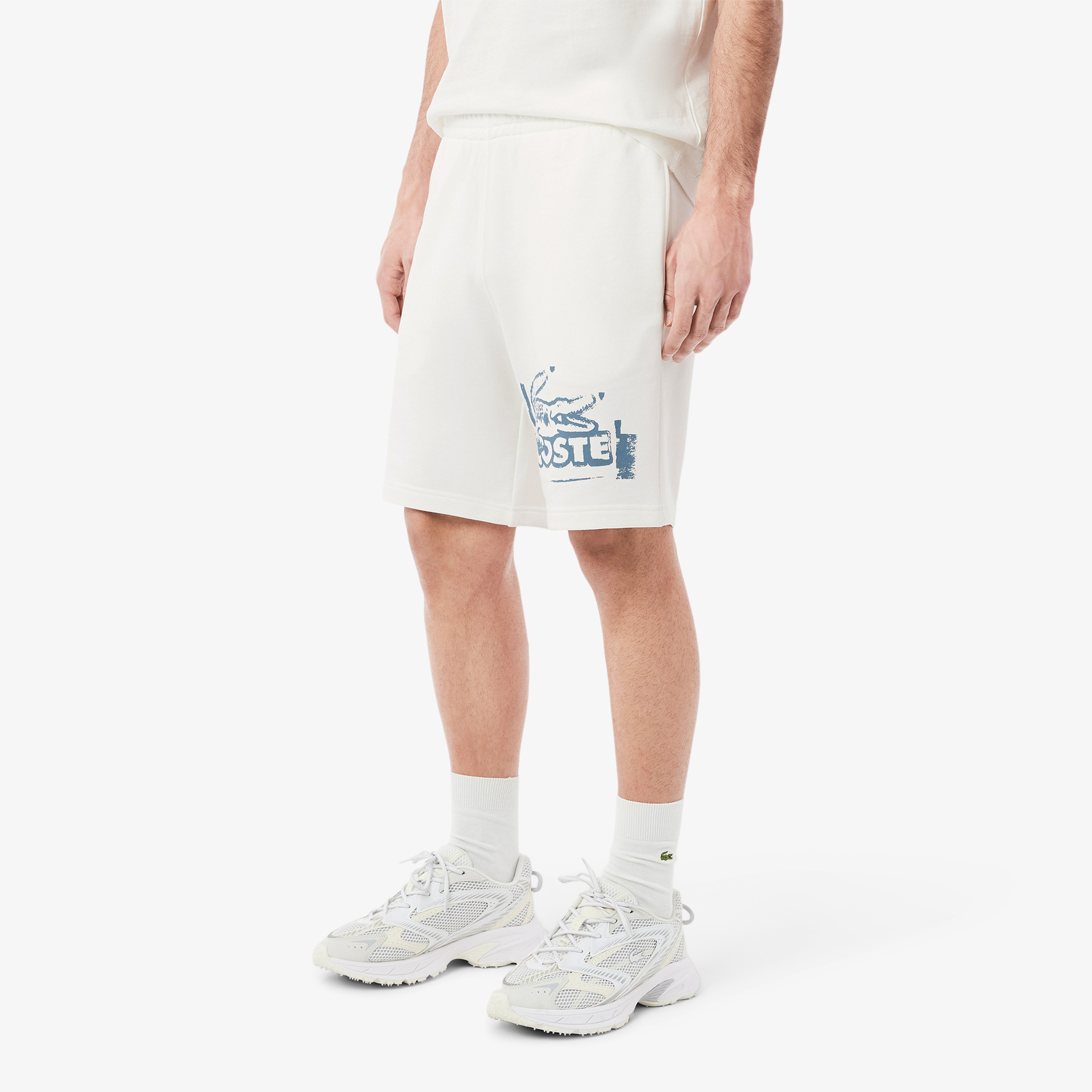 Erkek Regular Fit Baskılı Bej Şort