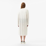 Kadın Relaxed Fit Desenli Beyaz Hırka