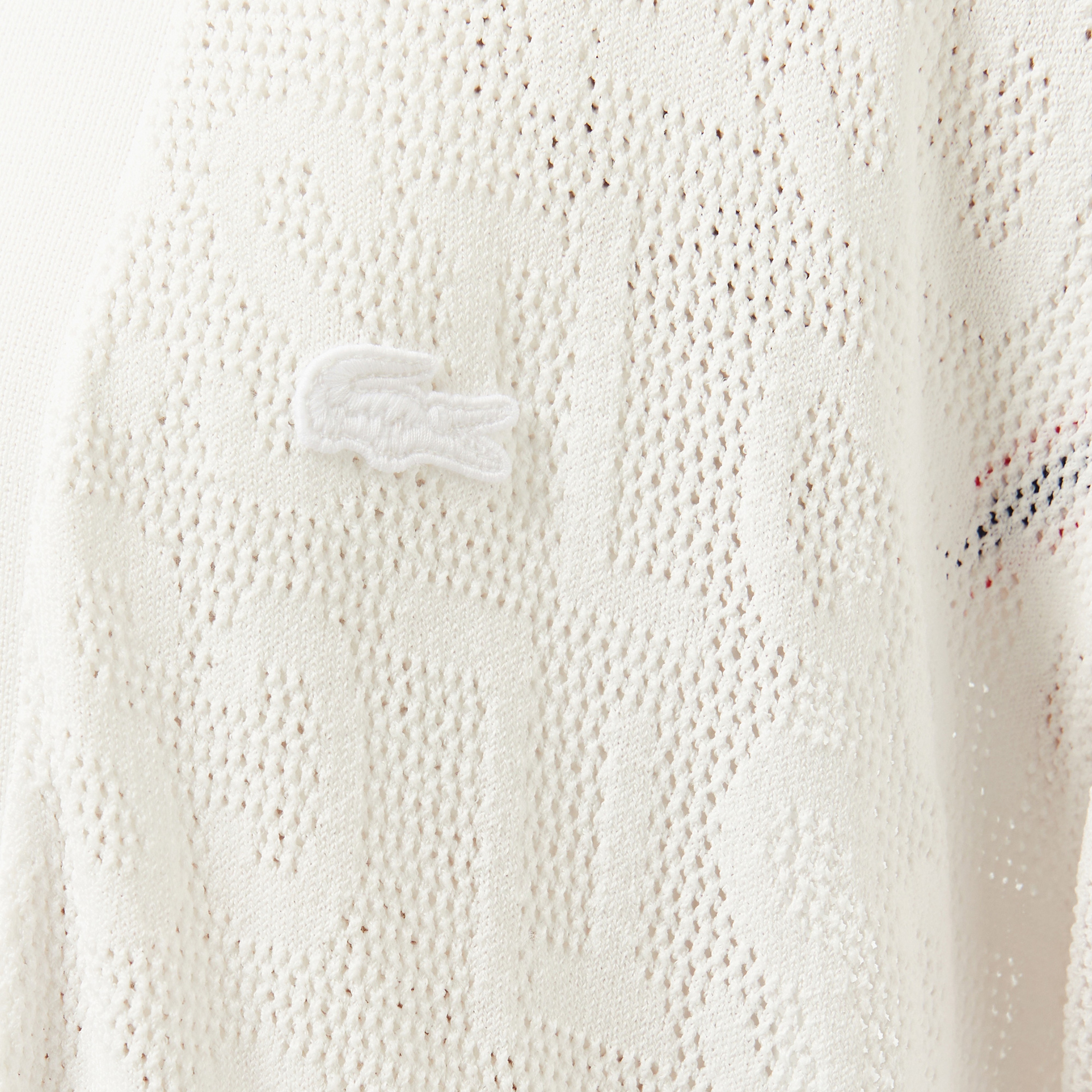 Kadın Relaxed Fit Desenli Beyaz Hırka