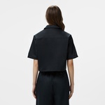 Kadın Regular Fit Yarım Kollu Siyah Gömlek