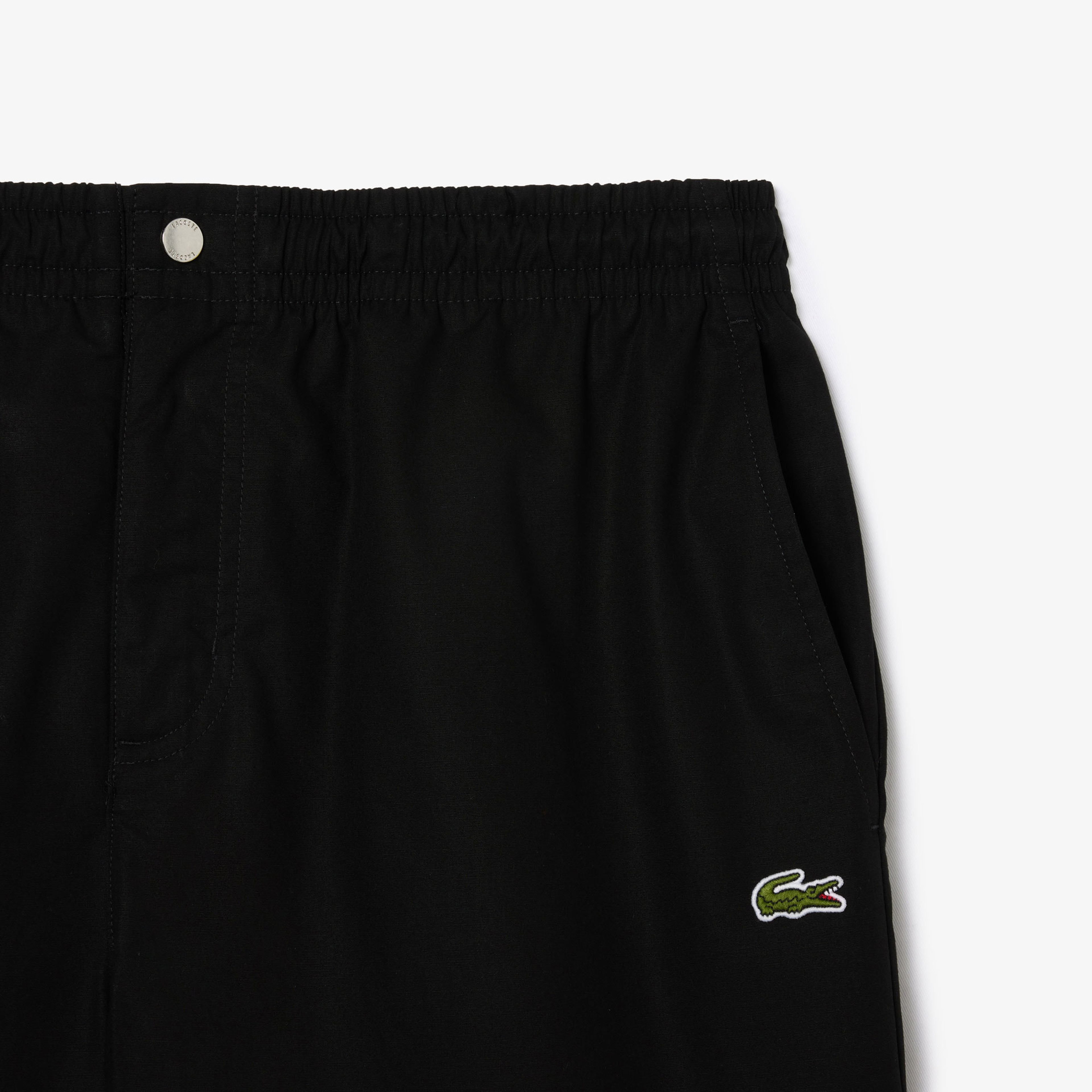 Erkek Relaxed Fit Fermuarlı Siyah Şort