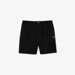 Erkek Relaxed Fit Fermuarlı Siyah Şort