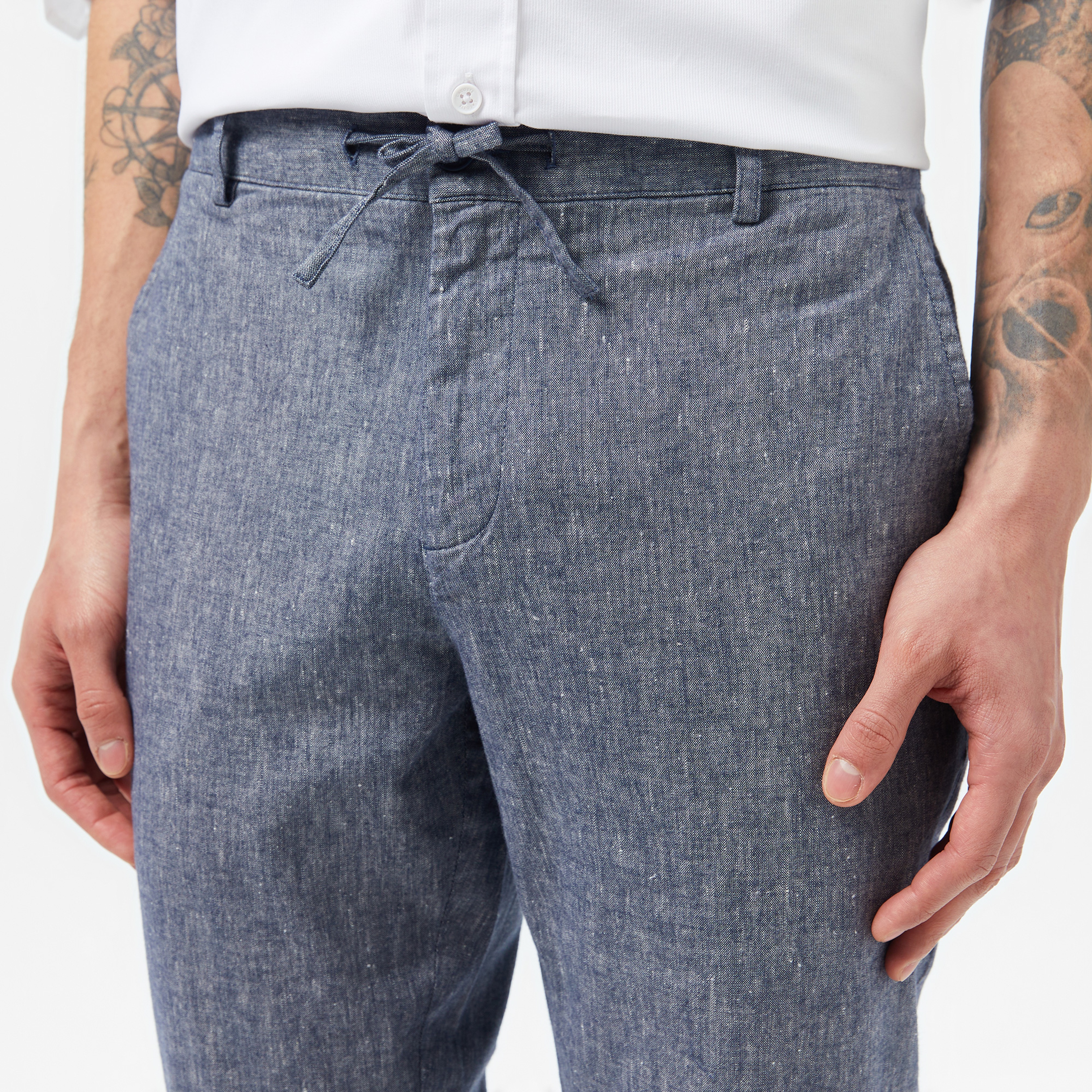 Erkek Slim Fit Lacivert Pantolon