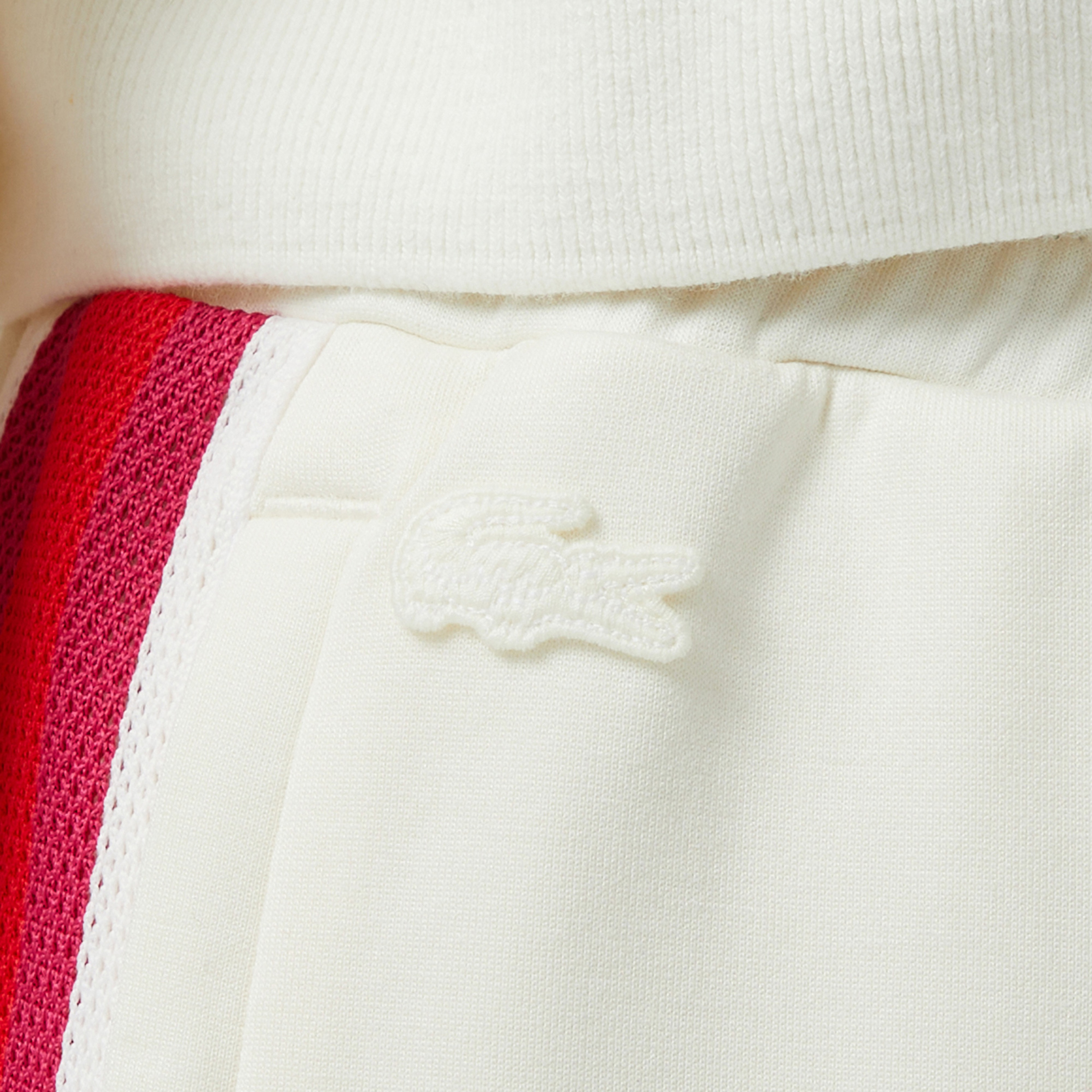 Kadın Relaxed Fit Renk Bloklu Beyaz Eşofman Altı