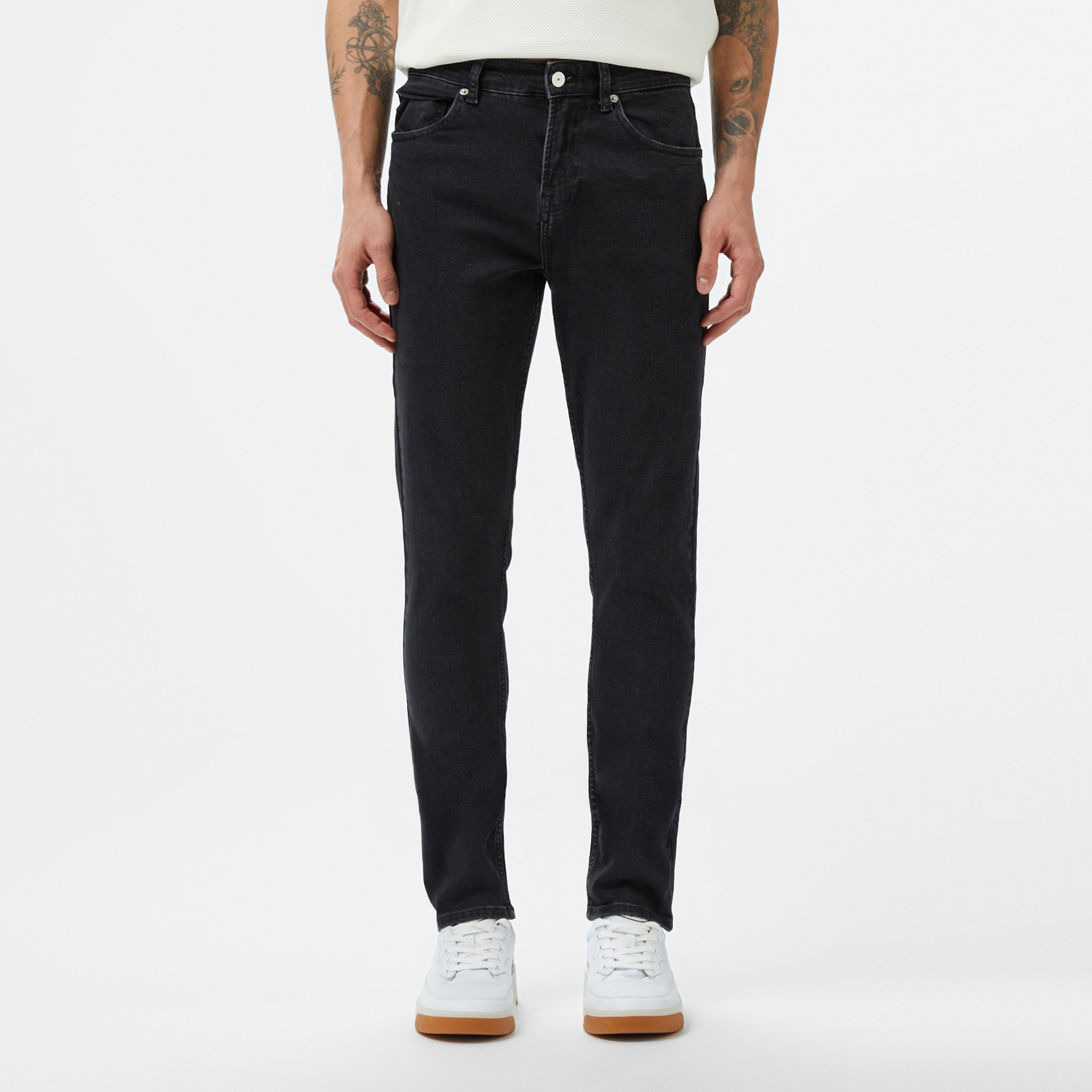 Erkek Slim Fit Siyah Jean Pantolon