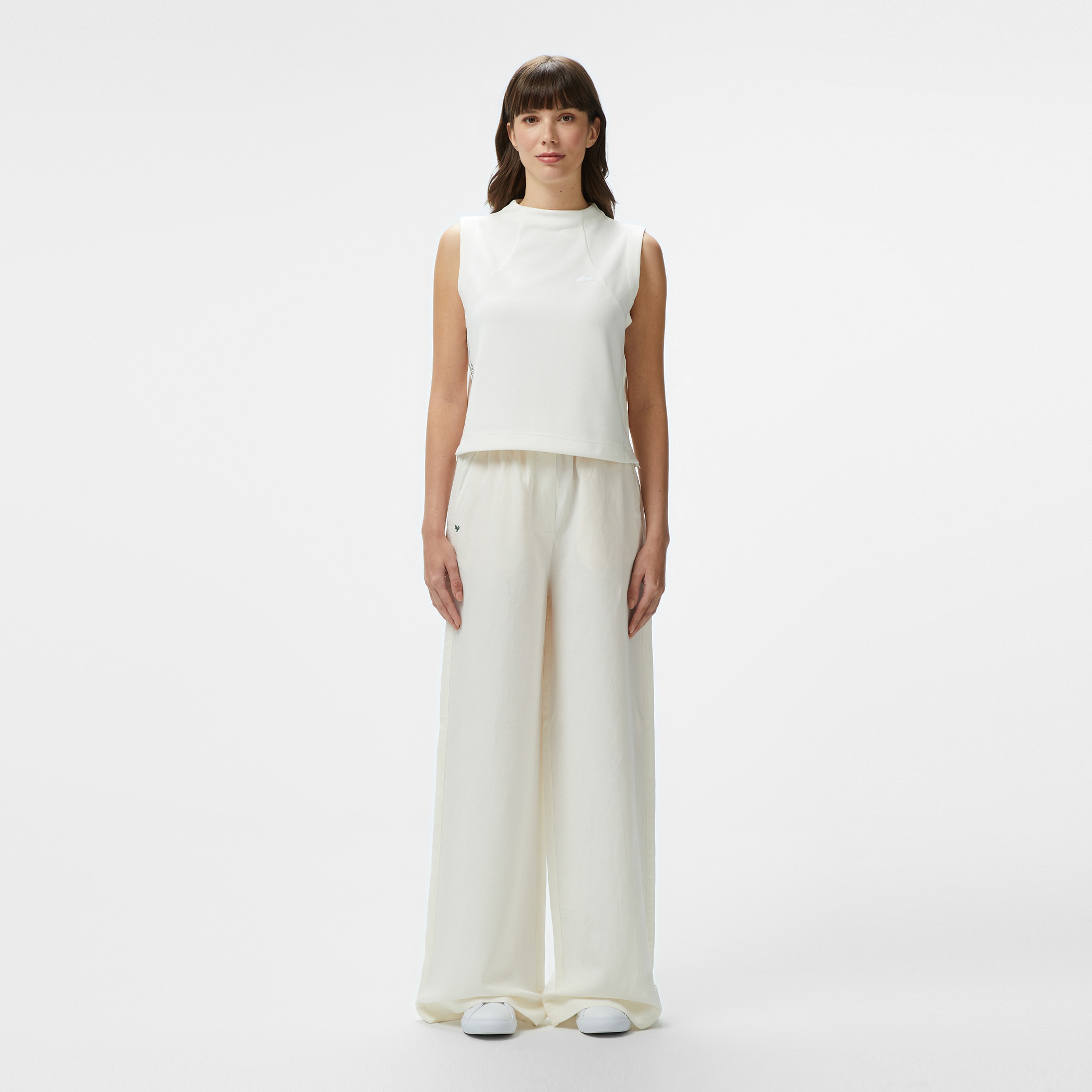 Kadın Relaxed Fit Beyaz Pantolon