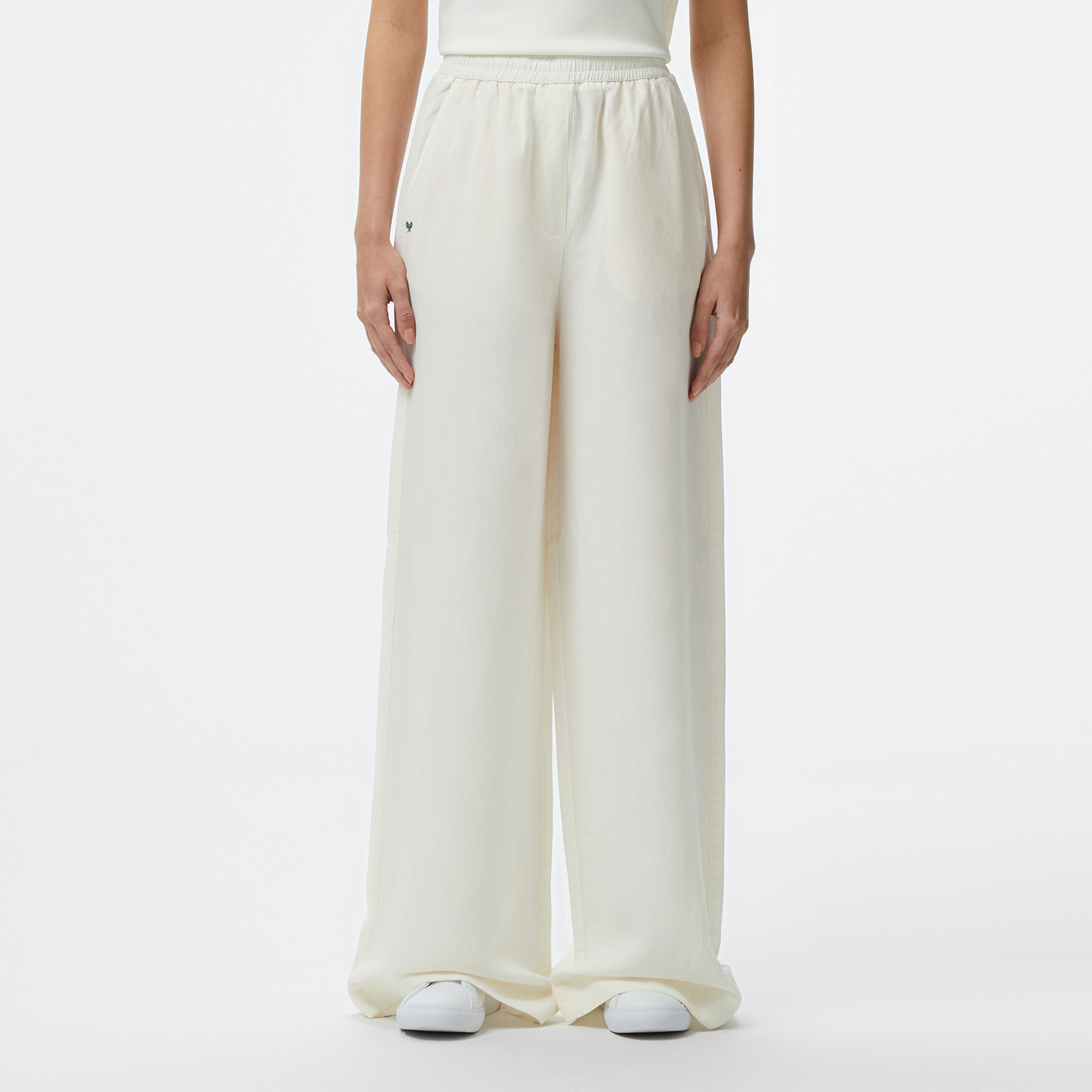 Kadın Relaxed Fit Beyaz Pantolon