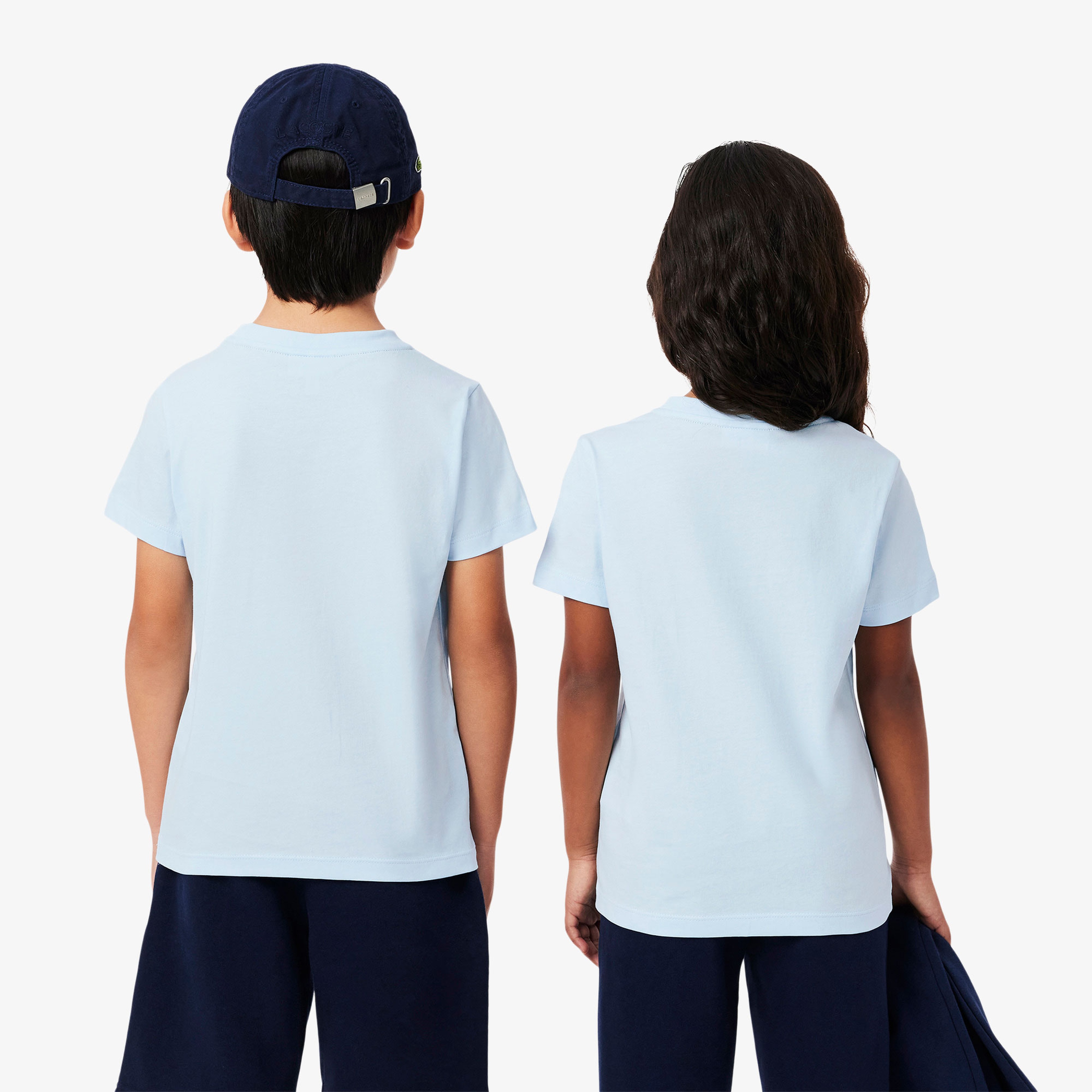 Çocuk Bisiklet Yaka Açık Mavi T-Shirt