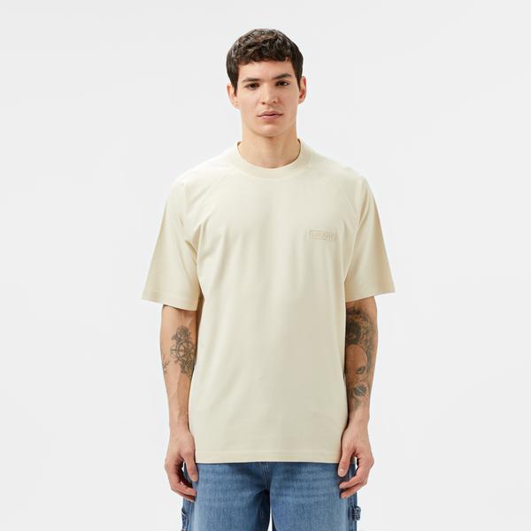 Erkek Oversize Fit Bisiklet Yaka Bej T-Shirt