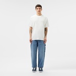 Erkek Oversize Fit Bisiklet Yaka Beyaz T-Shirt