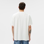 Erkek Oversize Fit Bisiklet Yaka Beyaz T-Shirt