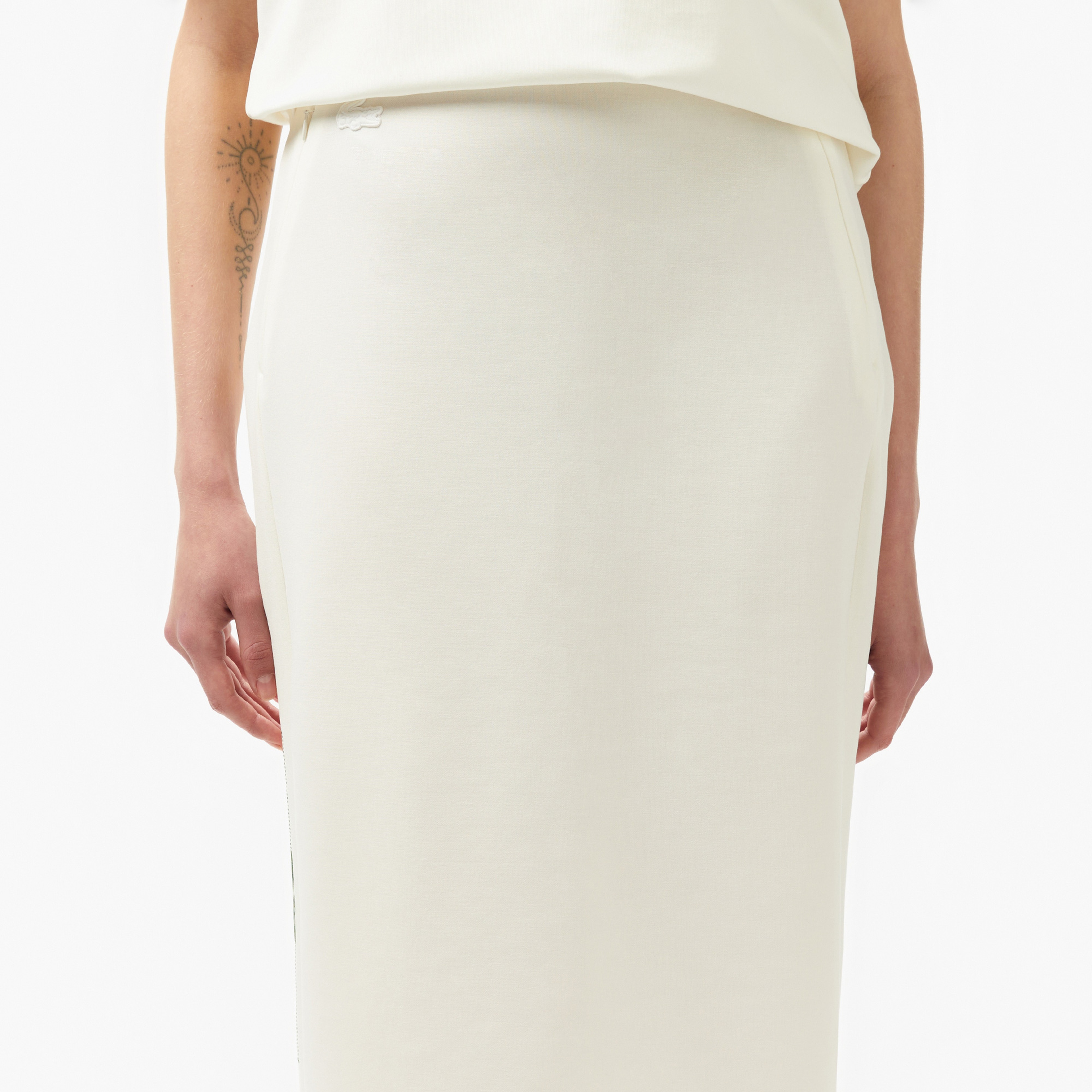 Kadın Straight Fit Beyaz Etek