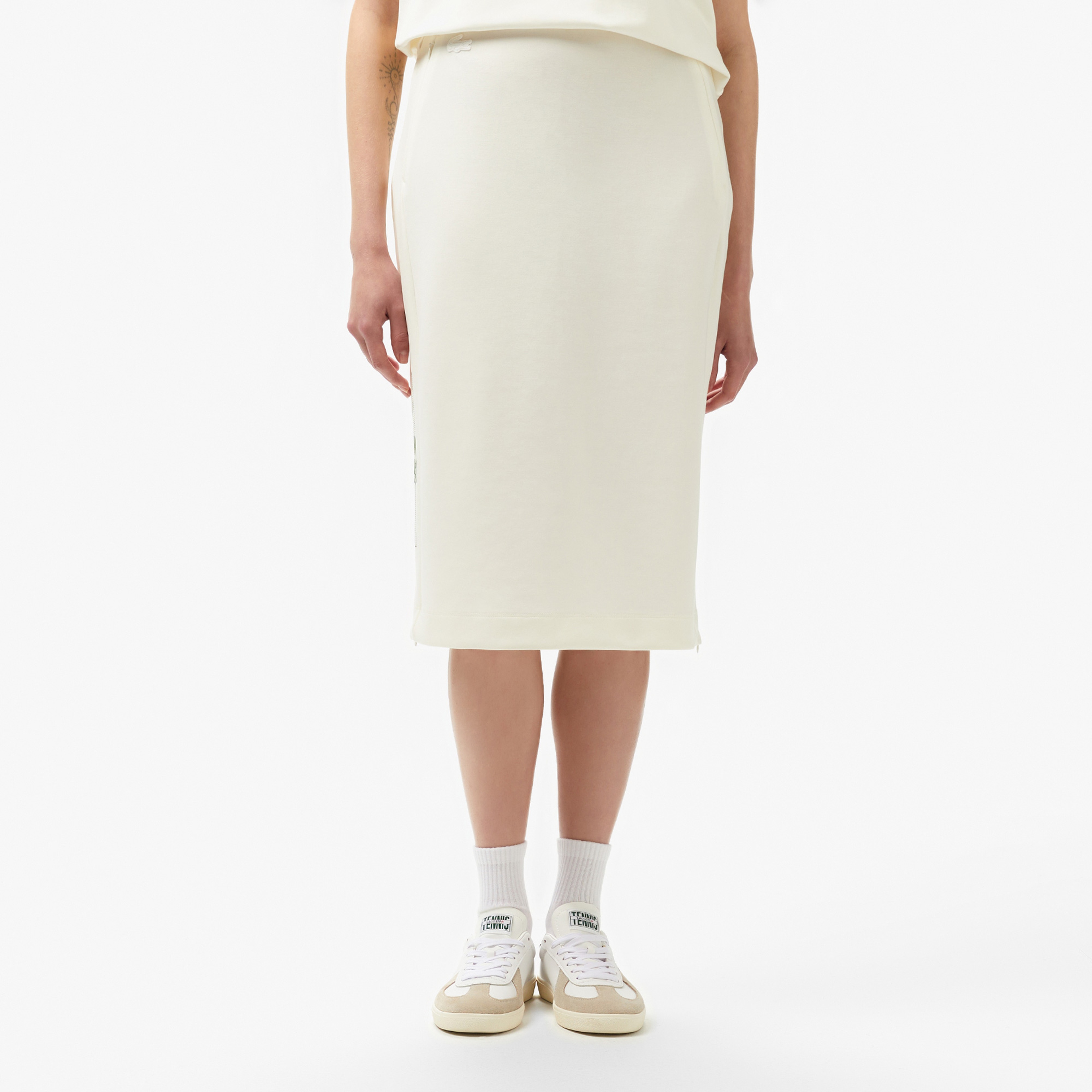 Kadın Straight Fit Beyaz Etek