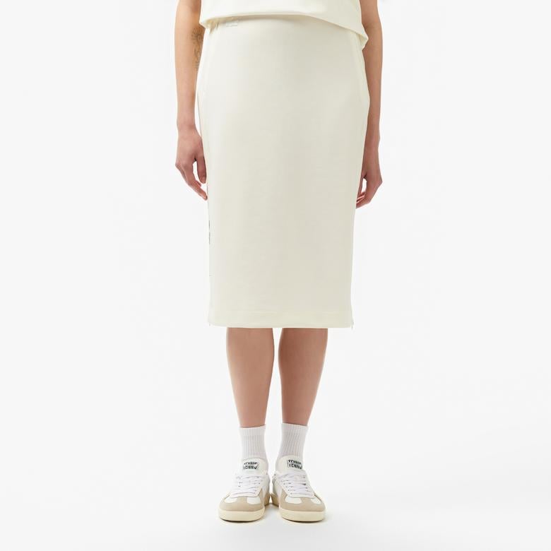 Kadın Straight Fit Beyaz Etek