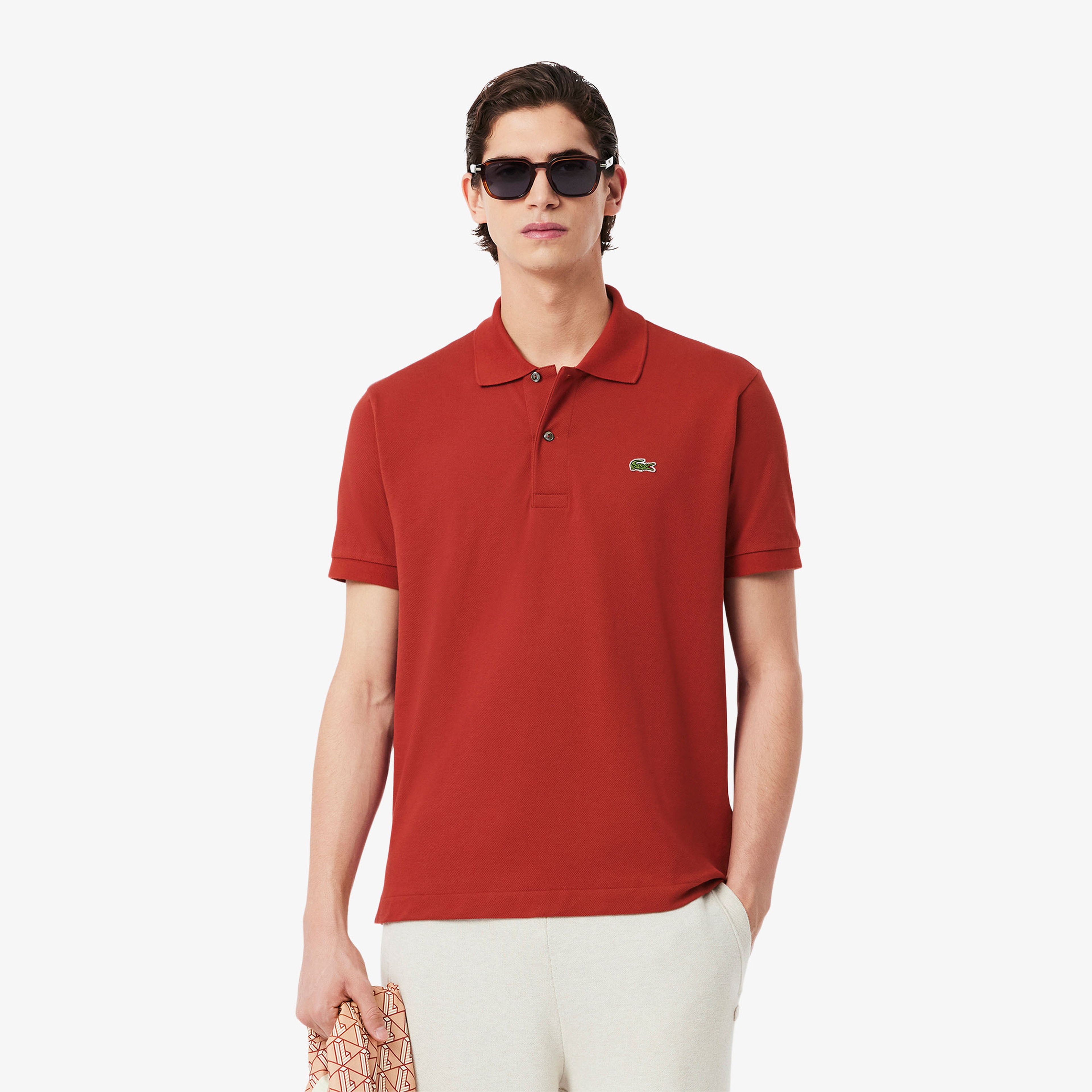 L.12.12 Erkek Classic Fit Kırmızı Polo