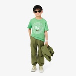 Çocuk Bisiklet Yaka Baskılı Yeşil T-shirt