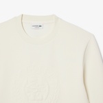 Erkek Classic Fit Bisiklet Yaka Beyaz Sweatshirt