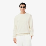 Erkek Classic Fit Bisiklet Yaka Beyaz Sweatshirt