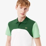 Erkek Regular Fit Renk Bloklu Beyaz Polo