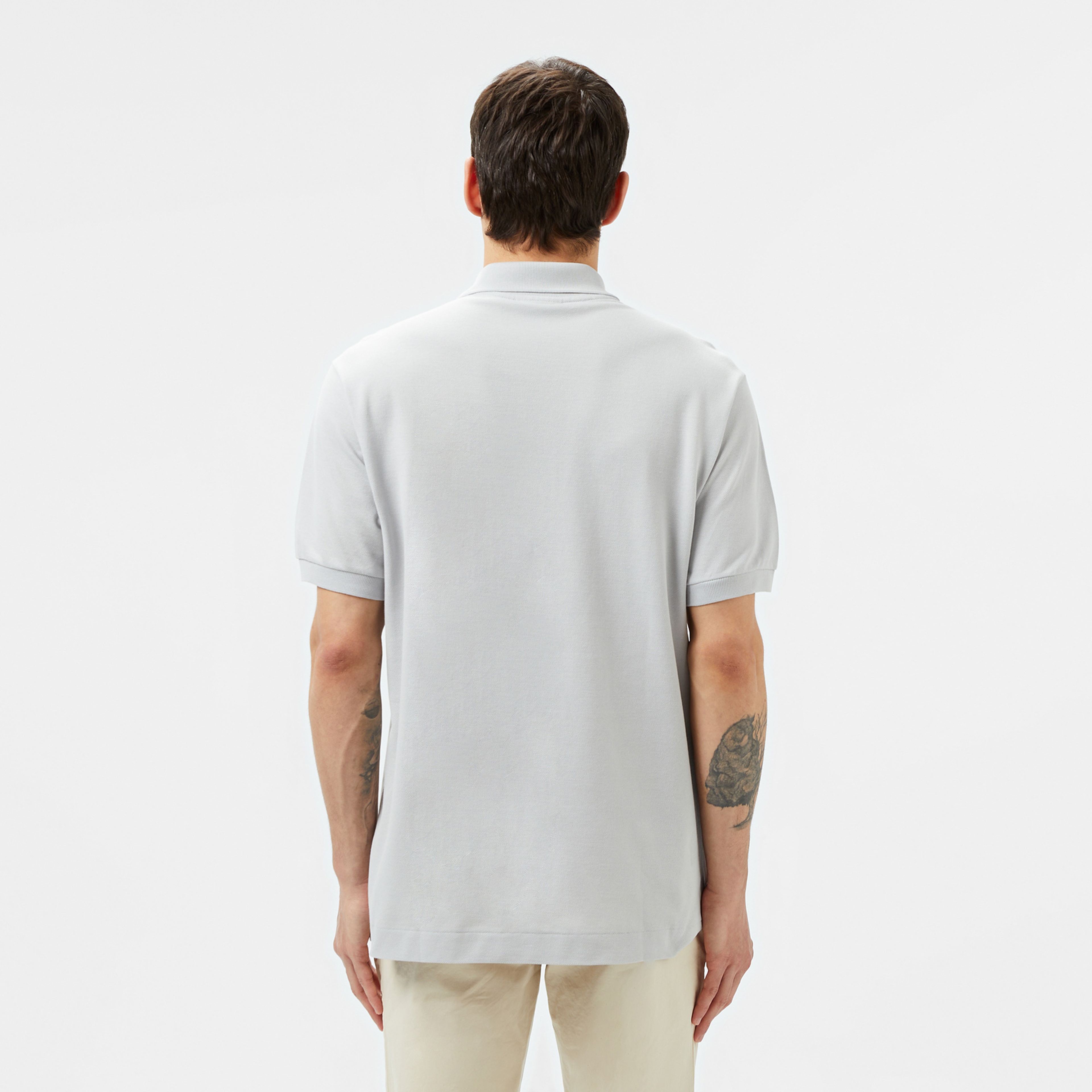 L.12.12 Erkek Classic Fit Gri Polo