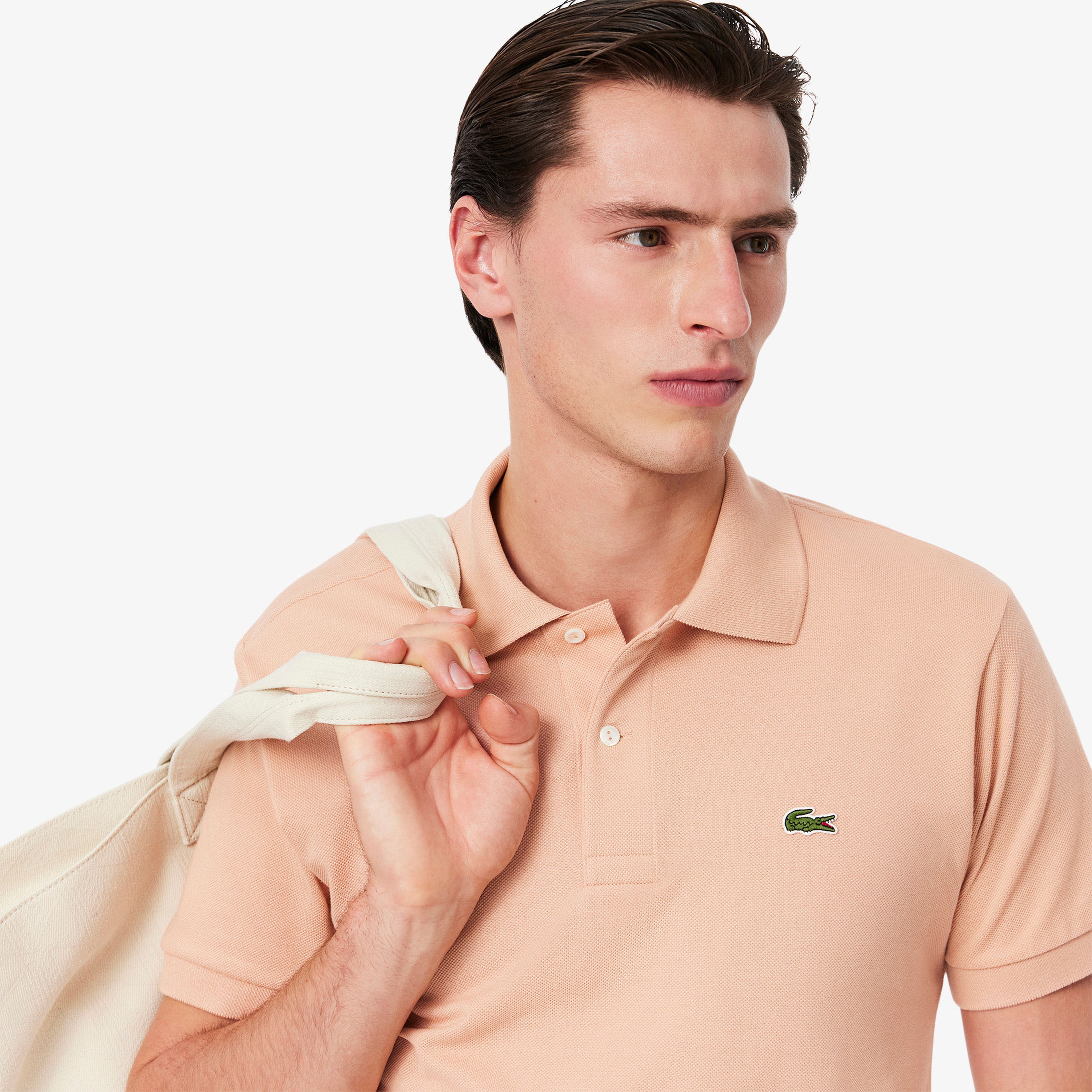 L.12.12 Erkek Classic Fit Bej Polo