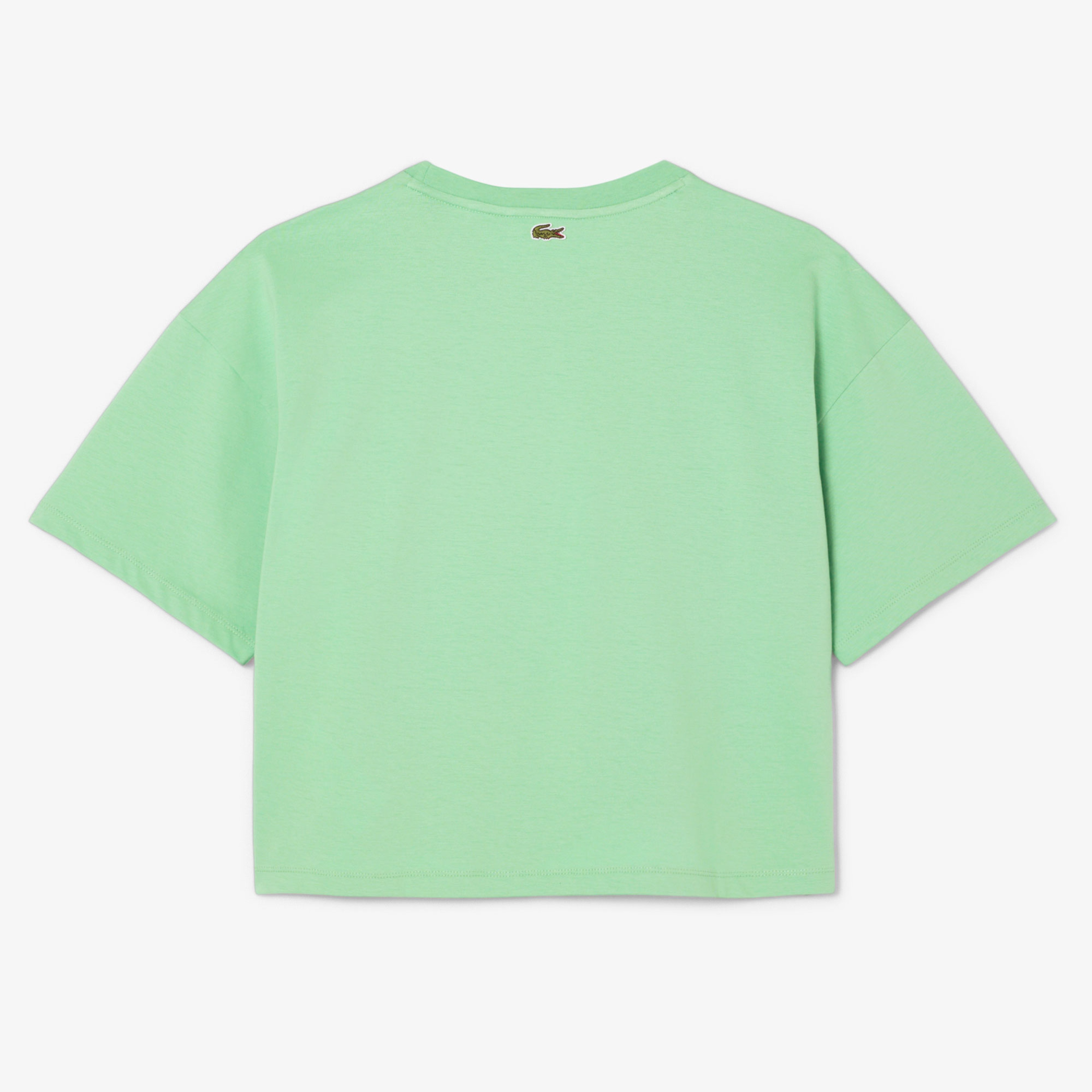 Kadın Bisiklet Yaka Açık Yeşil T-Shirt