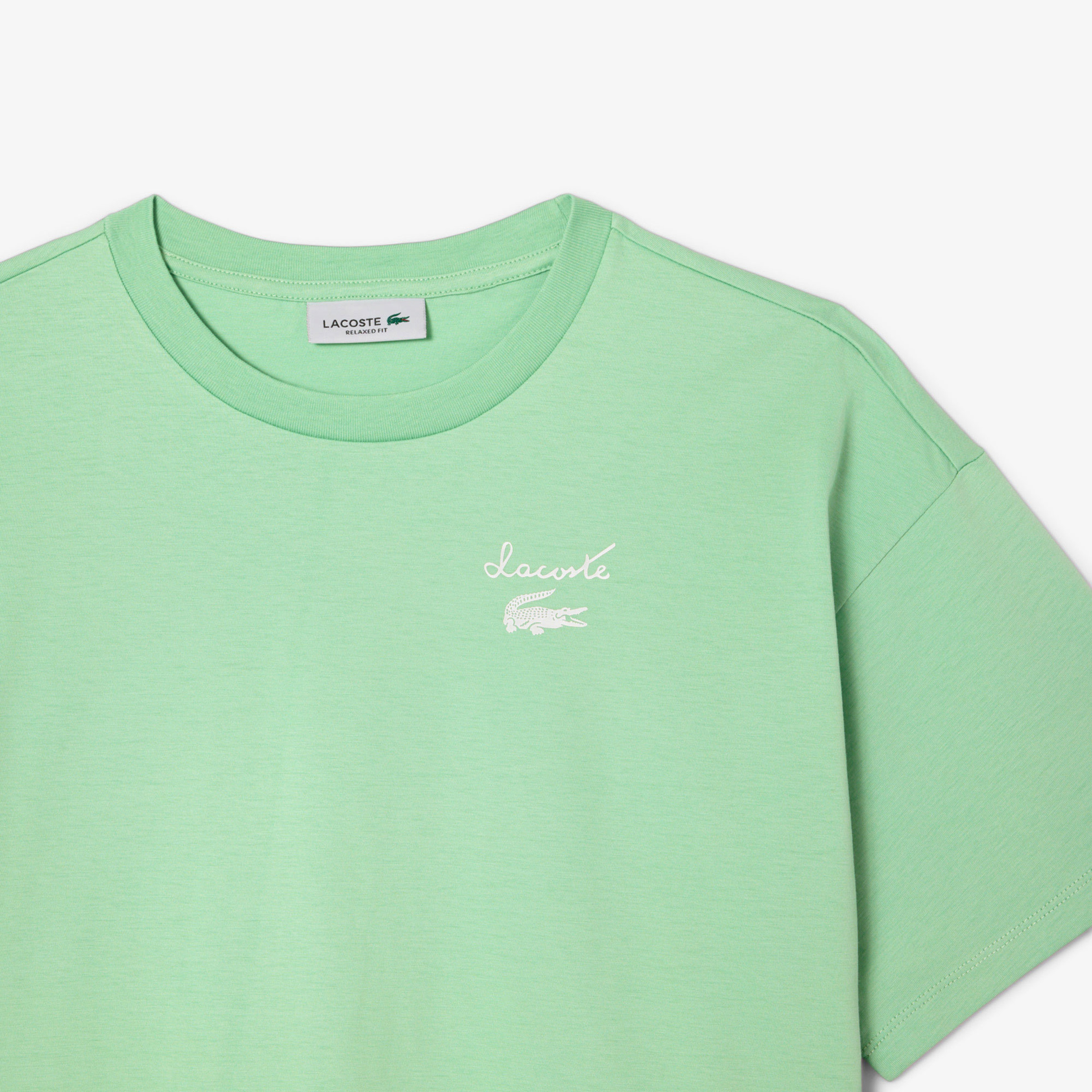 Kadın Bisiklet Yaka Açık Yeşil T-Shirt