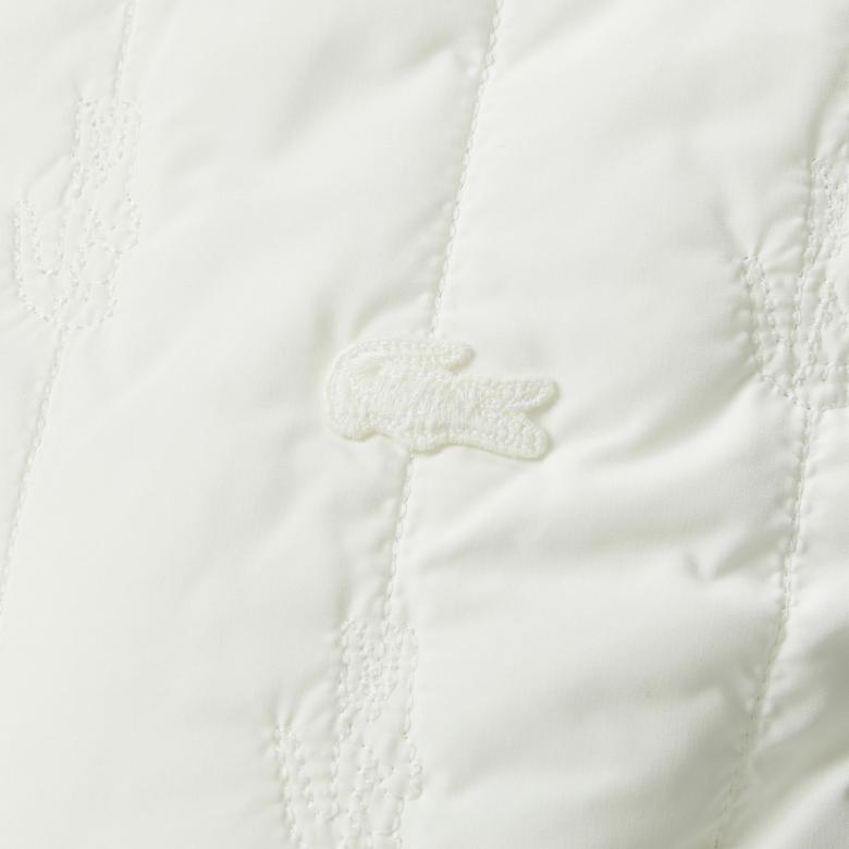 Kadın Regular Fit Dik Yaka Kapitone Beyaz Yelek