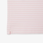 L.12.12 Erkek Classic Fit Çizgili Pembe Polo