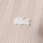 Kadın Slim Fit Kısa Kollu Yarım Fermuarlı Krem Triko