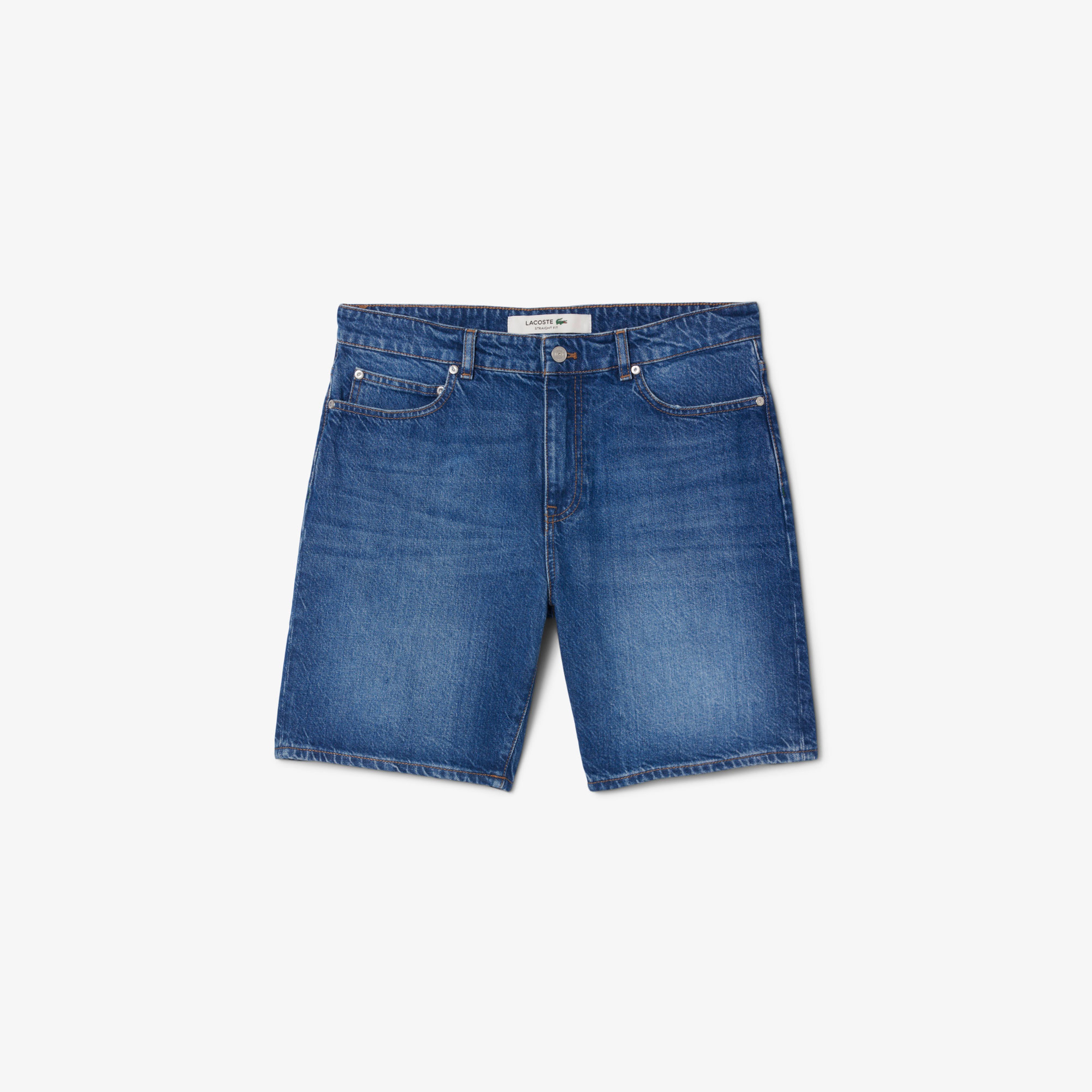 Lacoste Erkek Straight Fit Denim Koyu Mavi Bermuda Şort