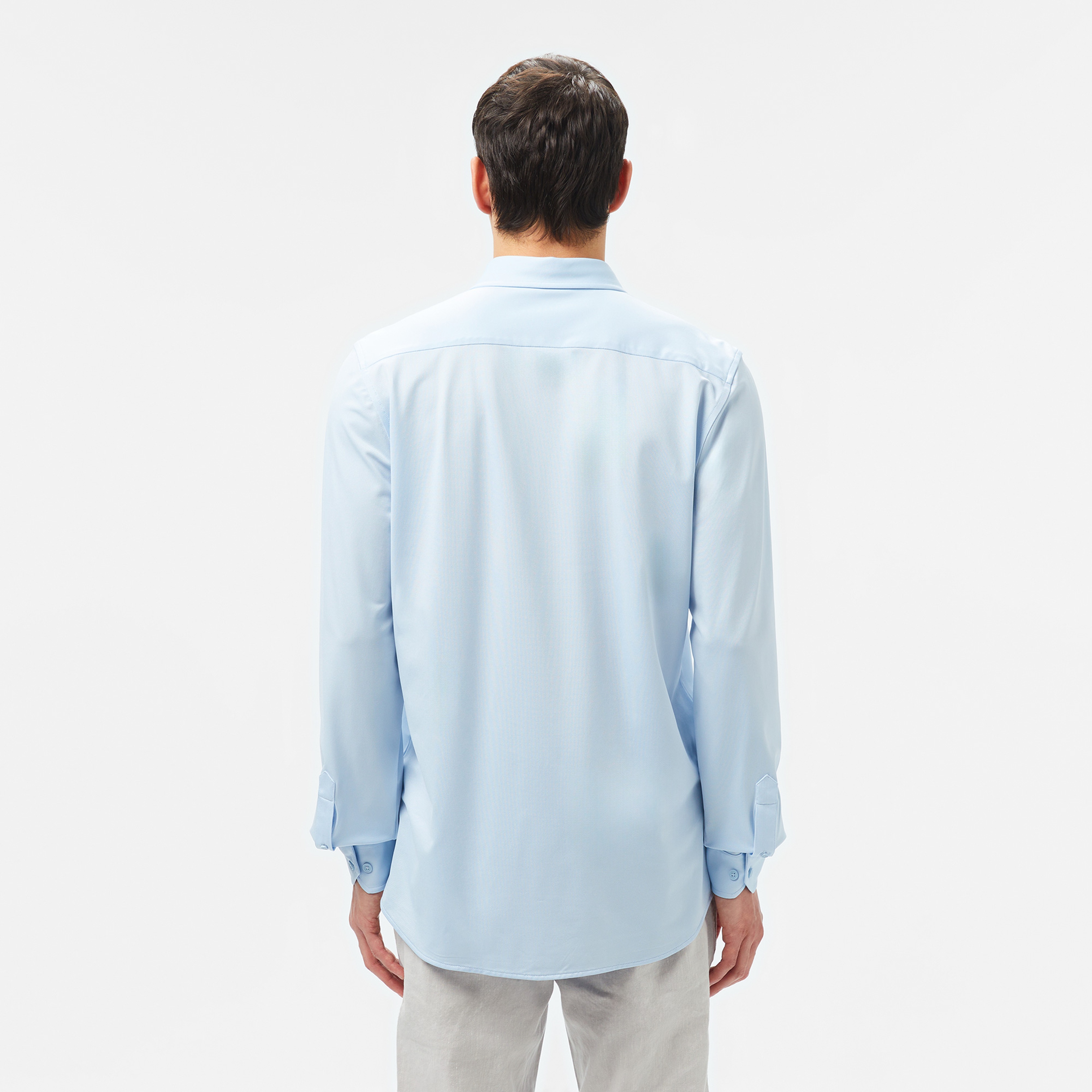 Erkek Slim Fit Açık Mavi Gömlek