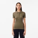 L.12.D Kadın Slim Fit Organik Pamuk Haki Polo