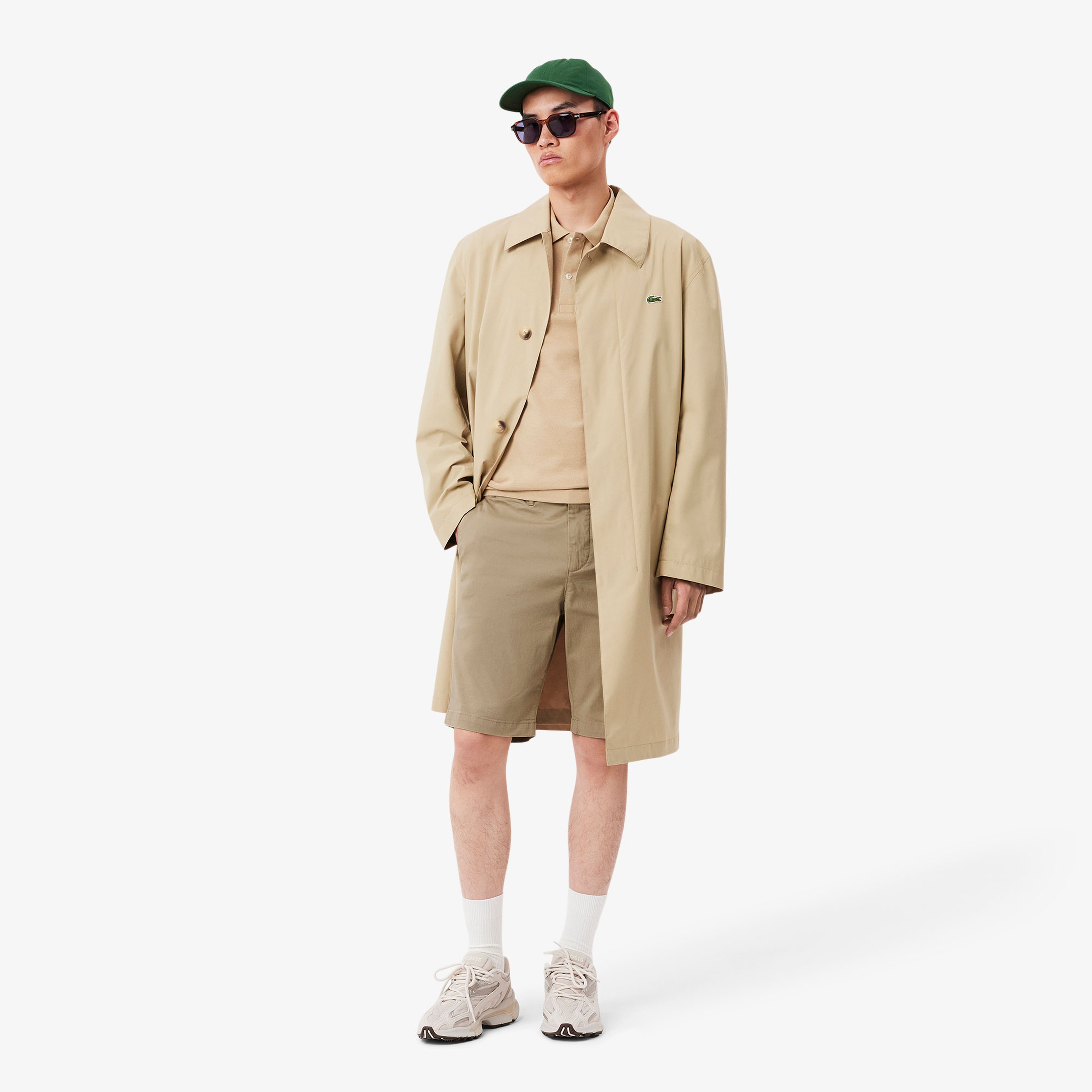 Erkek Slim Fit Bej Bermuda Şort