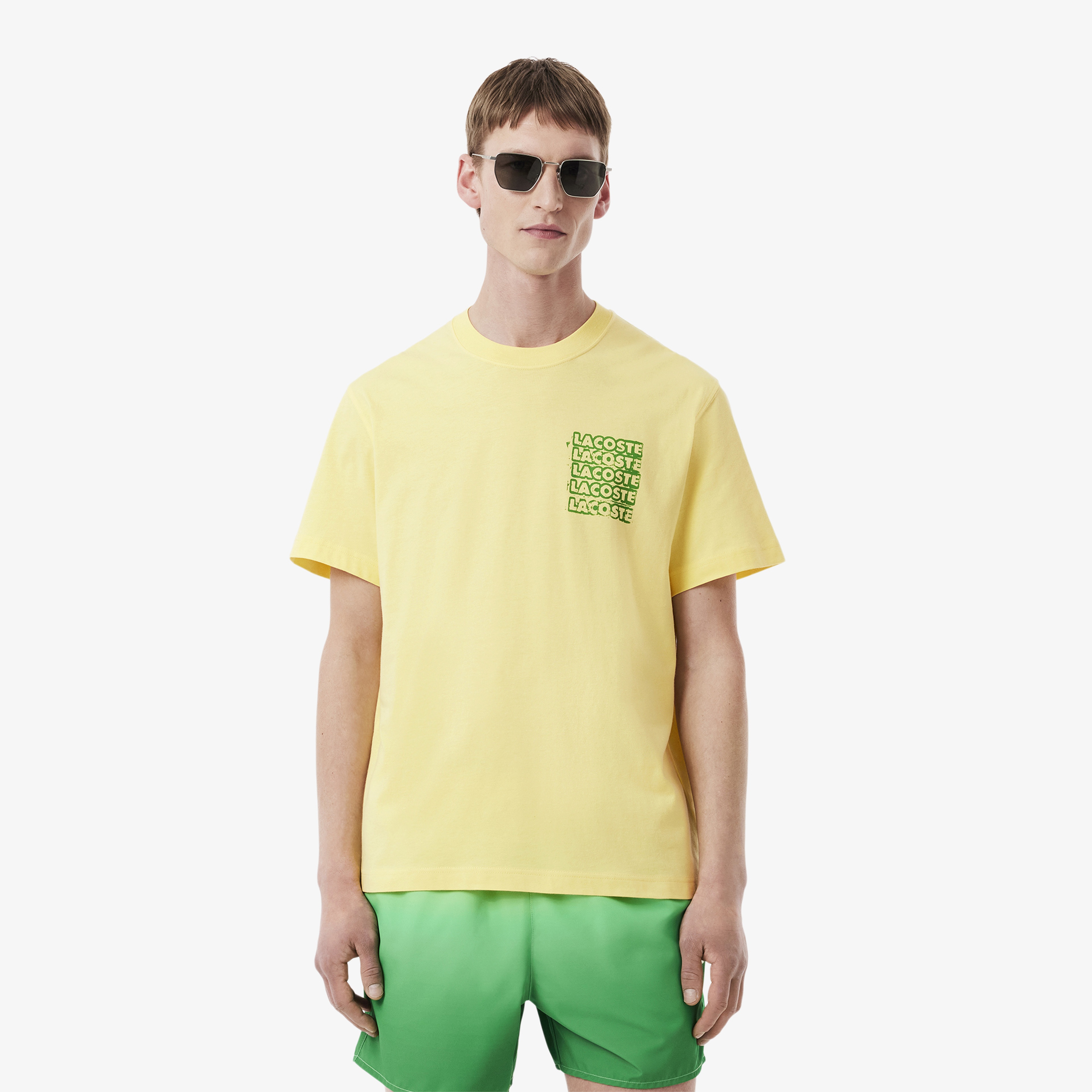 Lacoste Classic Fit Erkek Sarı T-Shirt