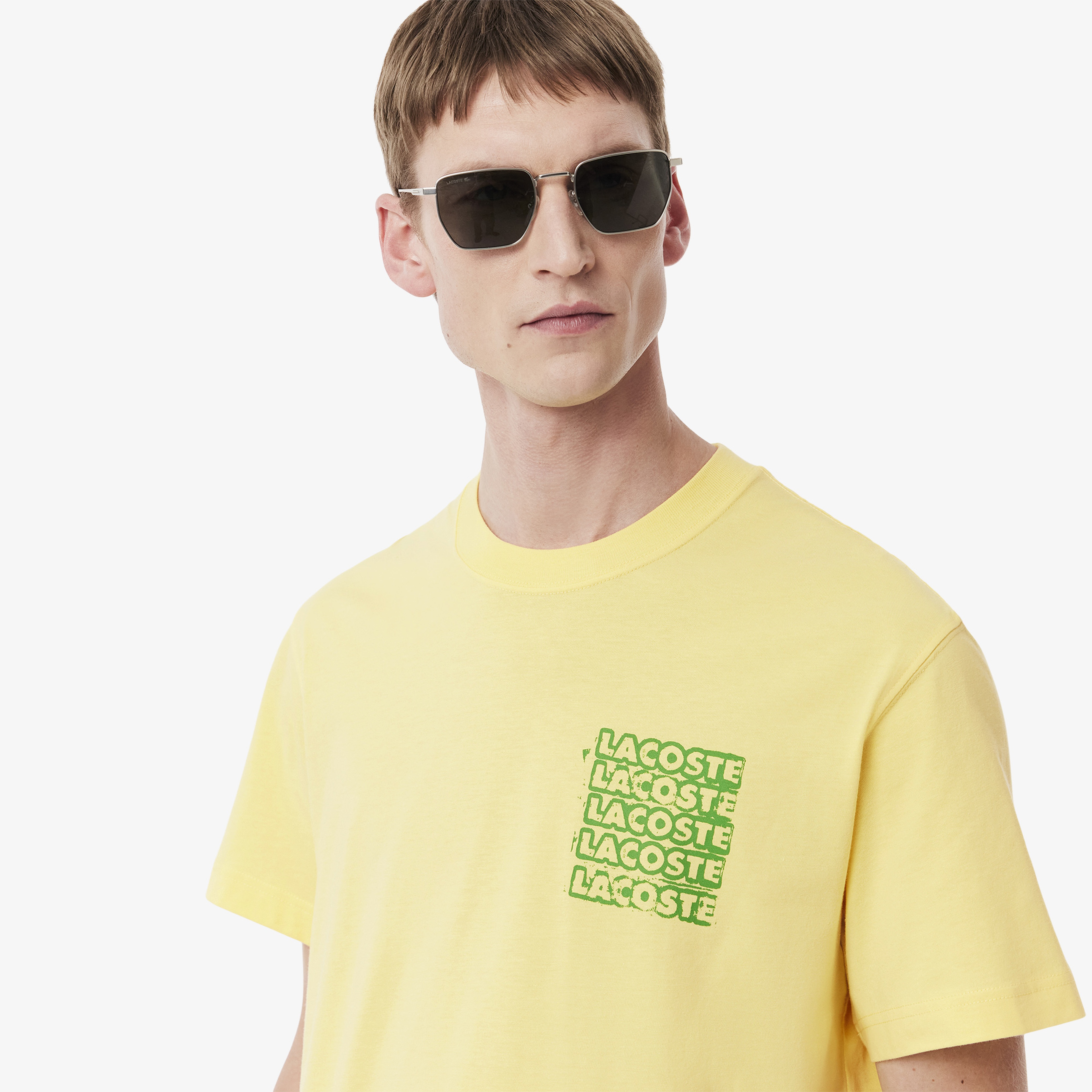 Lacoste Classic Fit Erkek Sarı T-Shirt