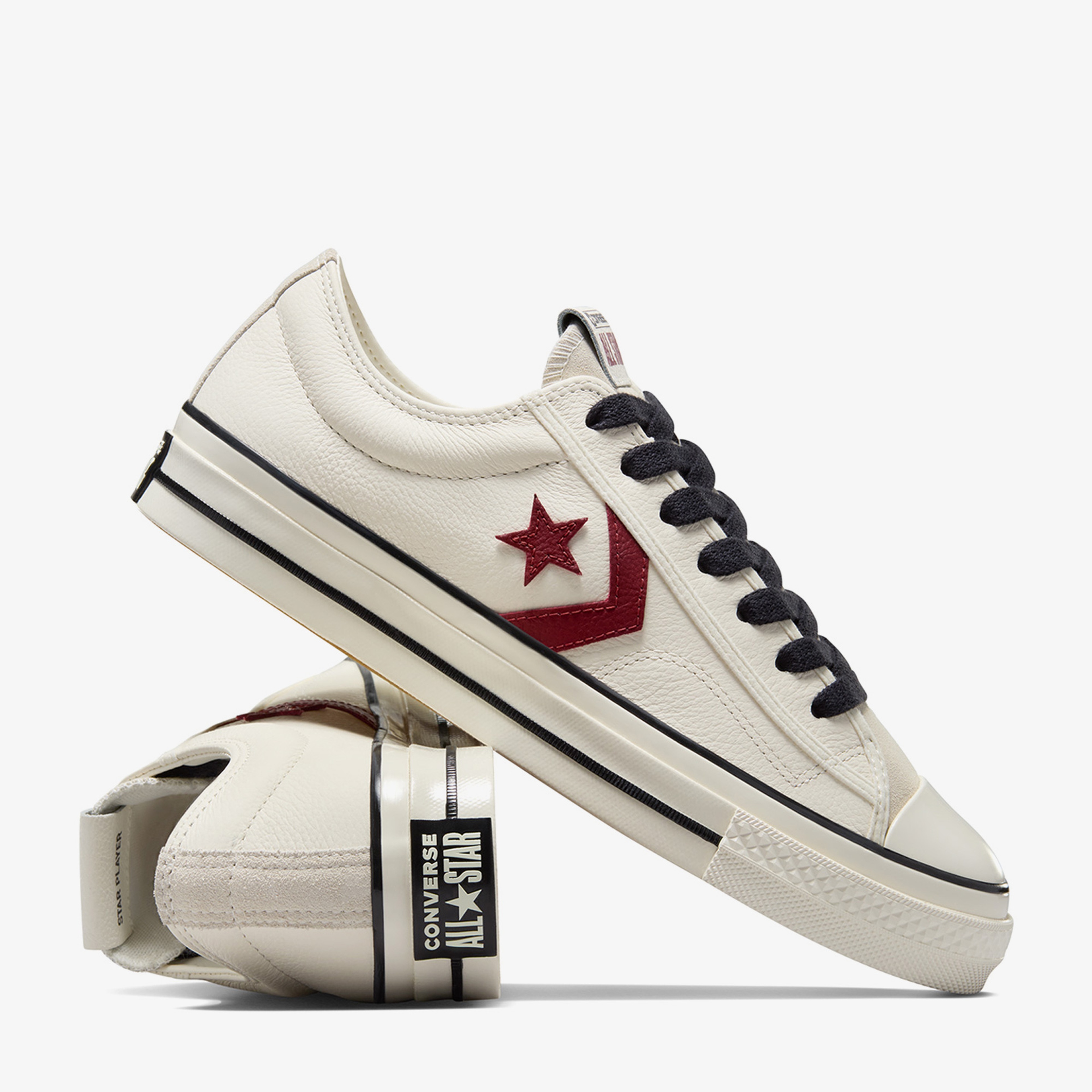 Converse Star Player 76 Unisex Krem Deri Sneaker