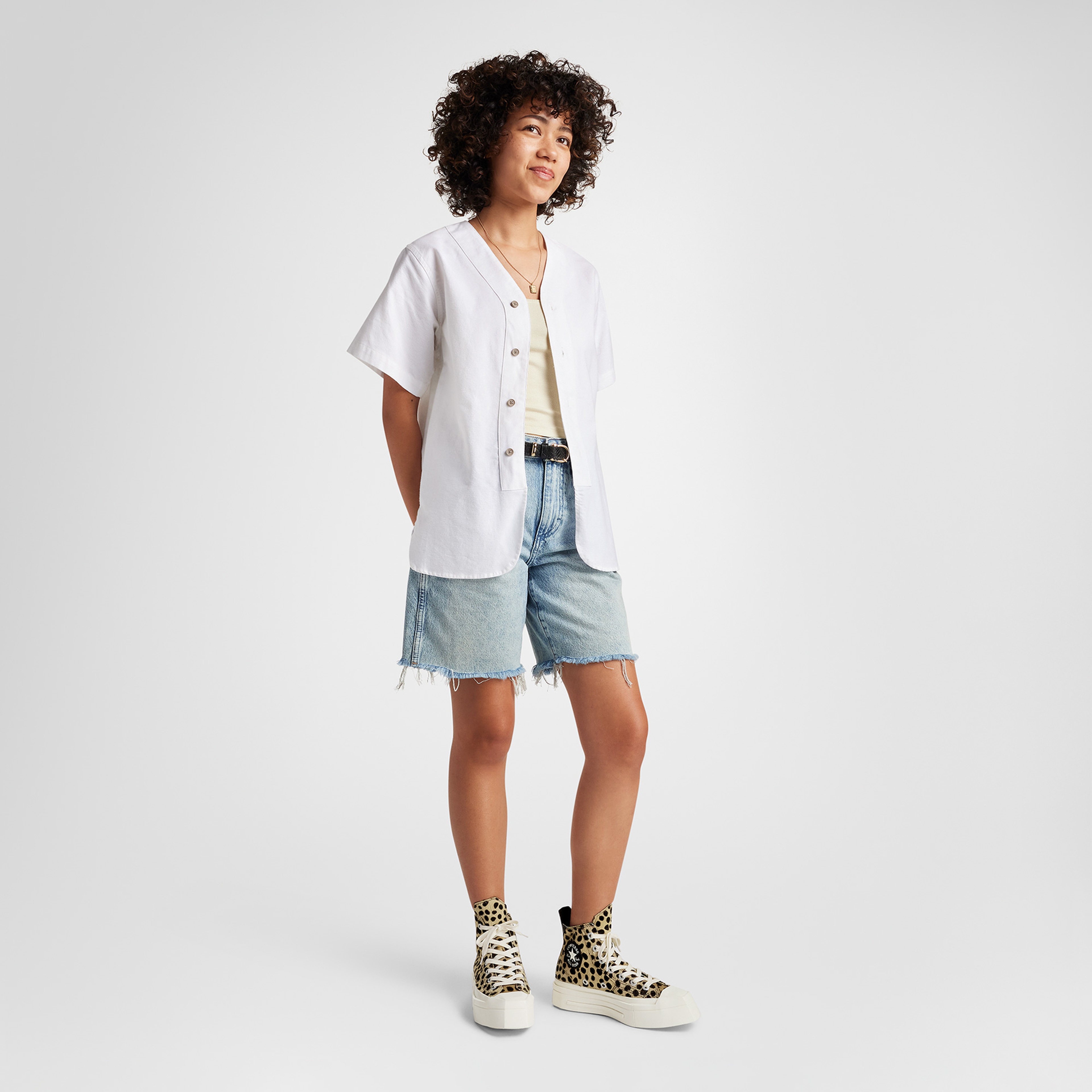 Converse Chuck 70 Leopard Print De Luxe Squared Unisex Siyah Platform Sneaker